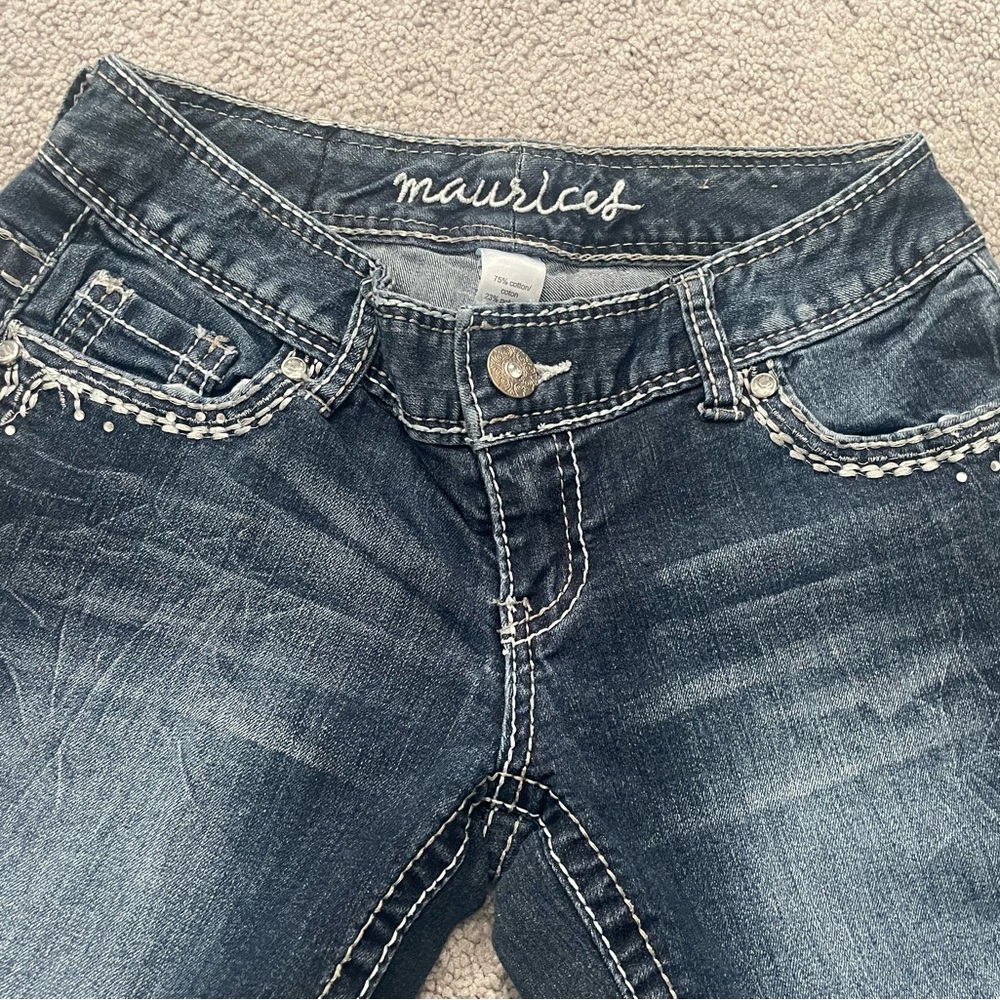 Vintage Maurice’s Y2K Women’s Embellished Low Rise Slim Bootcut Jeans